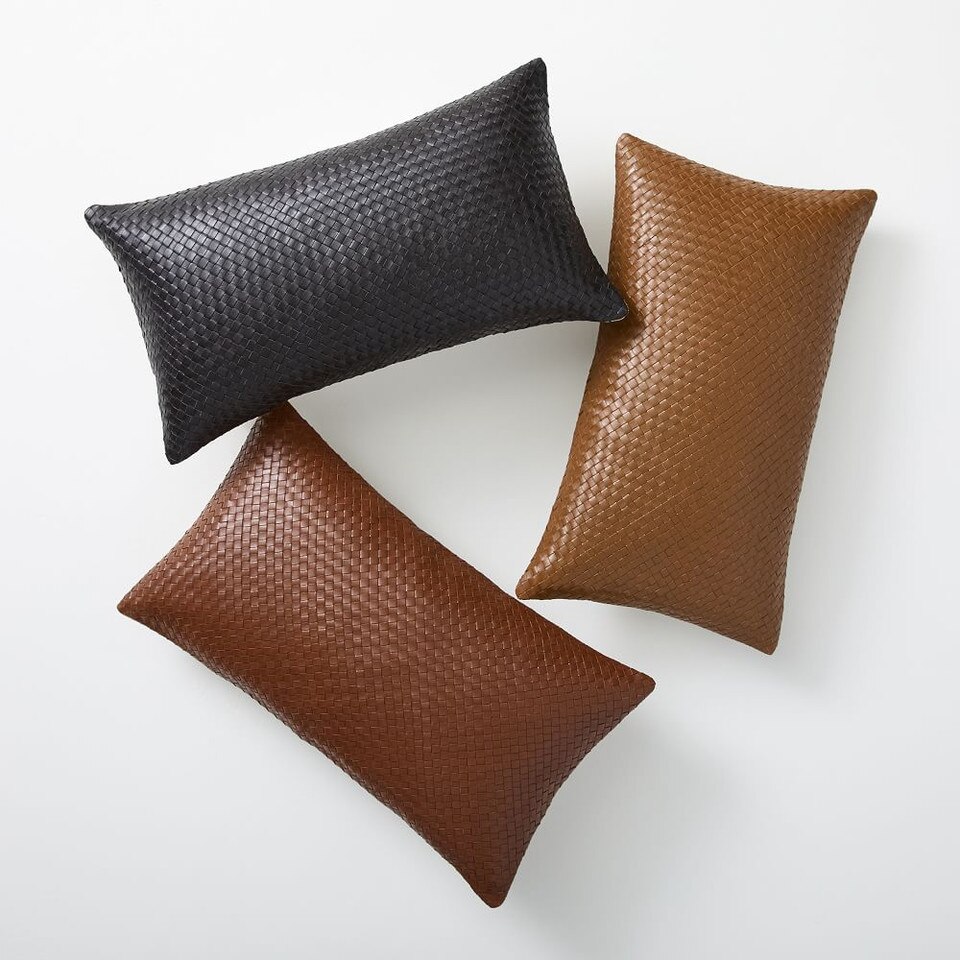Woven Leather Cushion Cover West Elm Australia